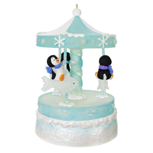 Hallmark : 2024 Keepsake Ornament Playful Penguins on Carousel Musical Ornament With Light and Motion (249) - Hallmark : 2024 Keepsake Ornament Playful Penguins on Carousel Musical Ornament With Light and Motion (249)