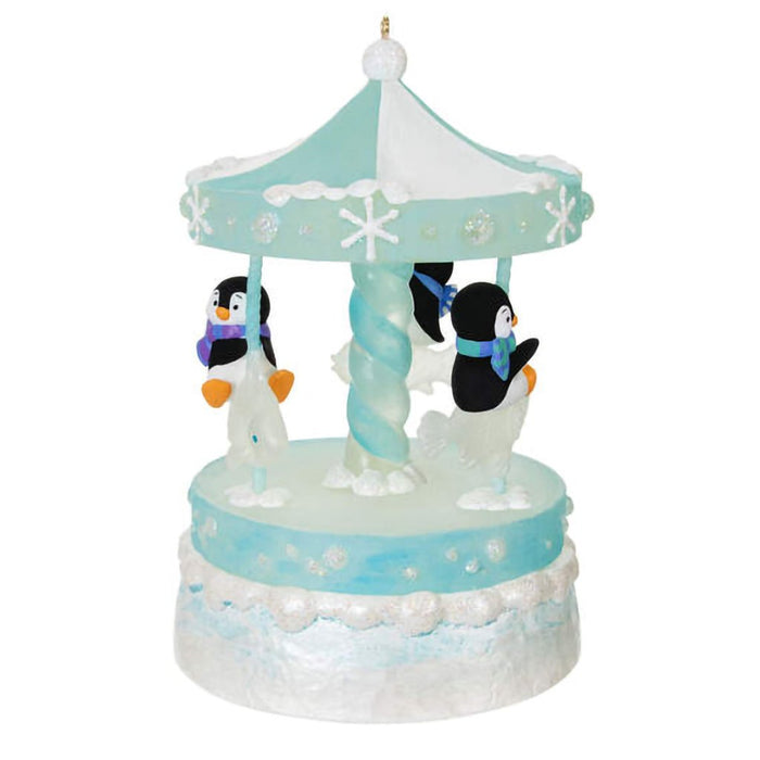 Hallmark : 2024 Keepsake Ornament Playful Penguins on Carousel Musical Ornament With Light and Motion (249) - Hallmark : 2024 Keepsake Ornament Playful Penguins on Carousel Musical Ornament With Light and Motion (249)