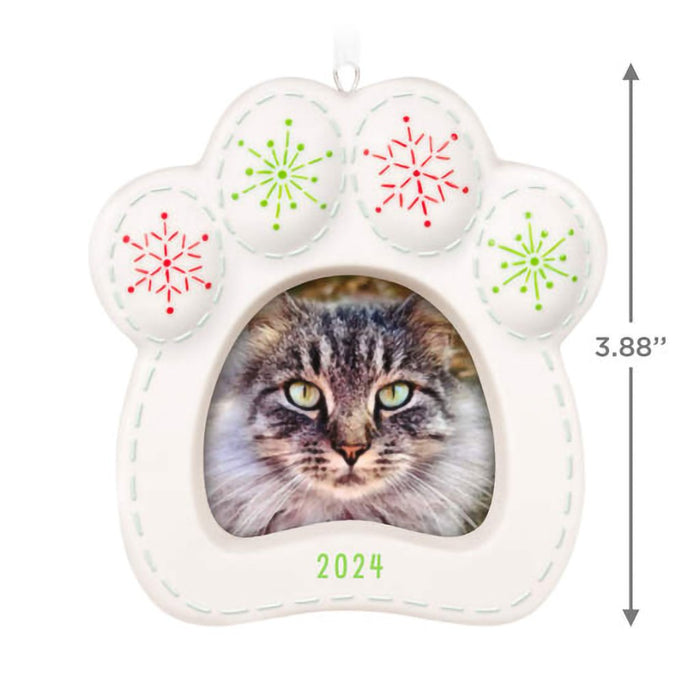 Hallmark : 2024 Keepsake Ornament Pretty Kitty 2024 Porcelain Photo Frame Ornament (253) - Hallmark : 2024 Keepsake Ornament Pretty Kitty 2024 Porcelain Photo Frame Ornament (253)