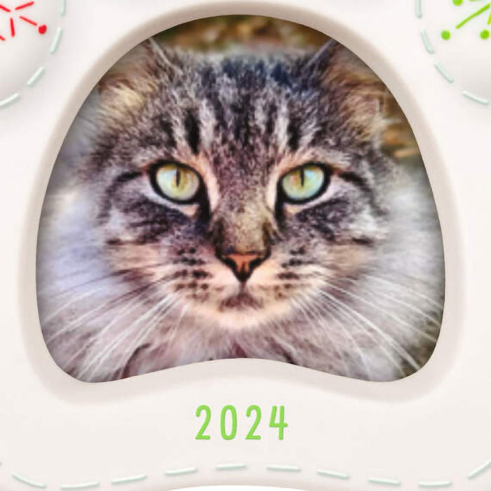 Hallmark : 2024 Keepsake Ornament Pretty Kitty 2024 Porcelain Photo Frame Ornament (253) - Hallmark : 2024 Keepsake Ornament Pretty Kitty 2024 Porcelain Photo Frame Ornament (253)