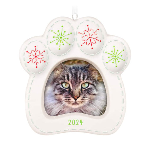 Hallmark : 2024 Keepsake Ornament Pretty Kitty 2024 Porcelain Photo Frame Ornament (253) - Hallmark : 2024 Keepsake Ornament Pretty Kitty 2024 Porcelain Photo Frame Ornament (253)