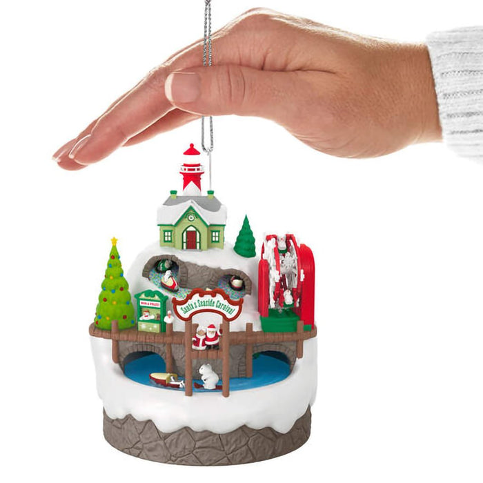 Hallmark : 2024 Keepsake Ornament Santa's Seaside Carnival Musical Ornament With Light and Motion (281) - Hallmark : 2024 Keepsake Ornament Santa's Seaside Carnival Musical Ornament With Light and Motion (281)