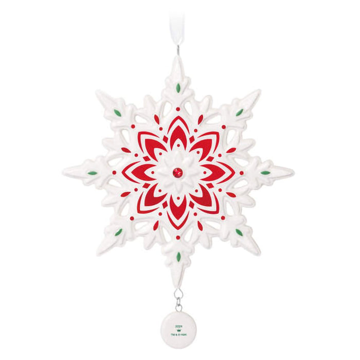 Hallmark : 2024 Keepsake Ornament Snowflake 2024 Porcelain Ornament (6) - Hallmark : 2024 Keepsake Ornament Snowflake 2024 Porcelain Ornament (6)