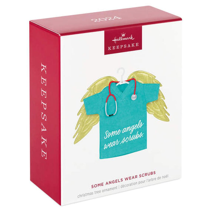 Hallmark : 2024 Keepsake Ornament Some Angels Wear Scrubs (304) - Hallmark : 2024 Keepsake Ornament Some Angels Wear Scrubs (304)