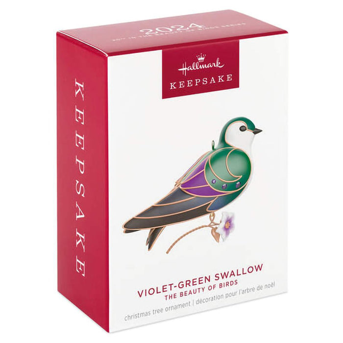 Hallmark : 2024 Keepsake Ornament The Beauty of Birds Violet-Green Swallow (371) - Hallmark : 2024 Keepsake Ornament The Beauty of Birds Violet-Green Swallow (371)