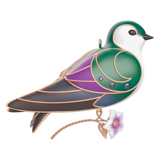 Hallmark : 2024 Keepsake Ornament The Beauty of Birds Violet-Green Swallow (371) - Hallmark : 2024 Keepsake Ornament The Beauty of Birds Violet-Green Swallow (371)