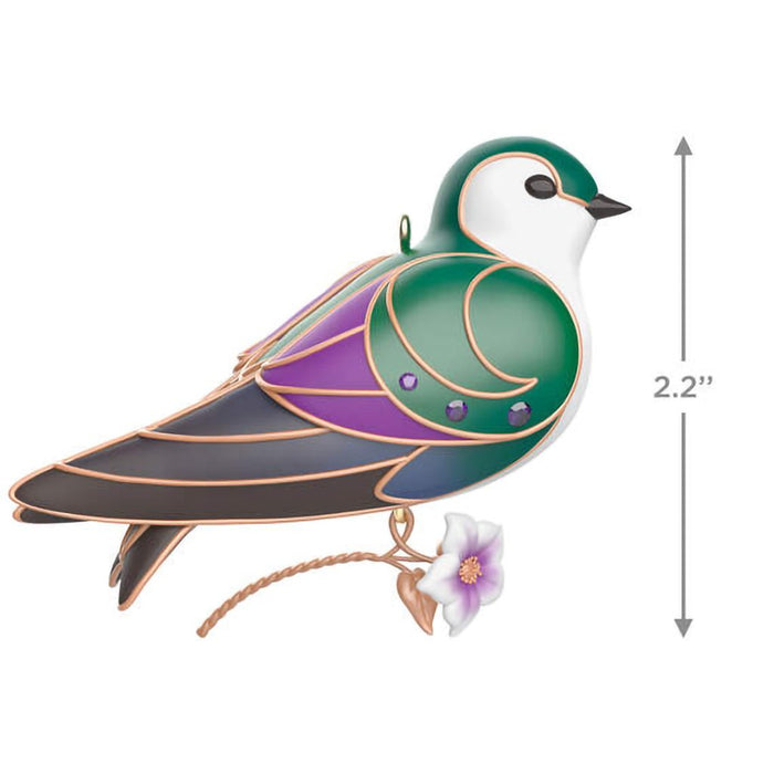 Hallmark : 2024 Keepsake Ornament The Beauty of Birds Violet-Green Swallow (371) - Hallmark : 2024 Keepsake Ornament The Beauty of Birds Violet-Green Swallow (371)