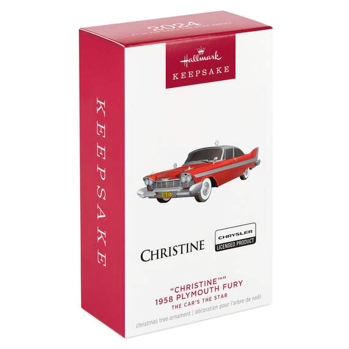 Hallmark : 2024 Keepsake Ornament The Car's the Star Christine™ 1958 Plymouth Fury Metal (59) - Hallmark : 2024 Keepsake Ornament The Car's the Star Christine™ 1958 Plymouth Fury Metal (59)