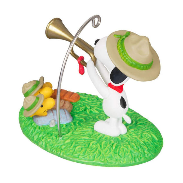 Hallmark : 2024 Keepsake Ornament The Peanuts® Gang Beagle Scouts 50th Anniversary Rise and Shine! Ornament and Pin, Set of 2 (270) - Hallmark : 2024 Keepsake Ornament The Peanuts® Gang Beagle Scouts 50th Anniversary Rise and Shine! Ornament and Pin, Set of 2 (270)