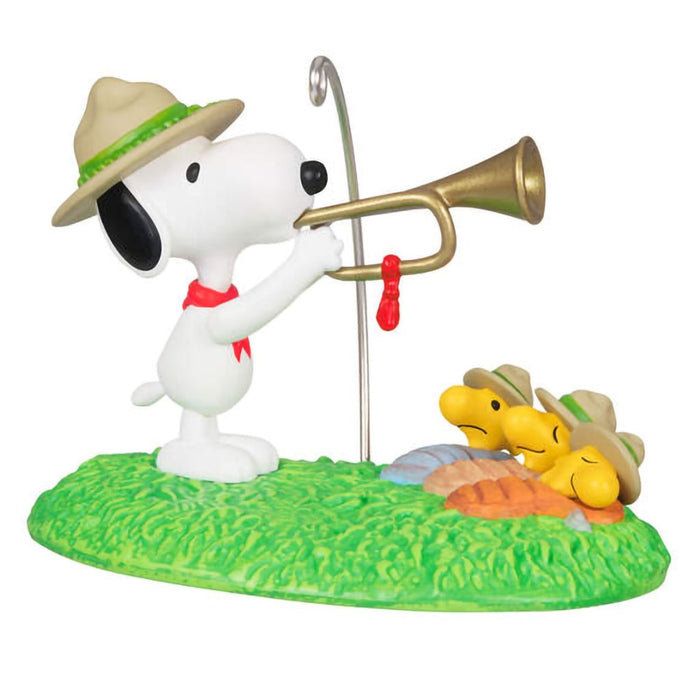 Hallmark : 2024 Keepsake Ornament The Peanuts® Gang Beagle Scouts 50th Anniversary Rise and Shine! Ornament and Pin, Set of 2 (270) - Hallmark : 2024 Keepsake Ornament The Peanuts® Gang Beagle Scouts 50th Anniversary Rise and Shine! Ornament and Pin, Set of 2 (270)