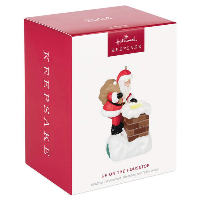 Hallmark : 2024 Keepsake Ornament Up On the Housetop Ornament With Light and Sound (363) - Hallmark : 2024 Keepsake Ornament Up On the Housetop Ornament With Light and Sound (363)