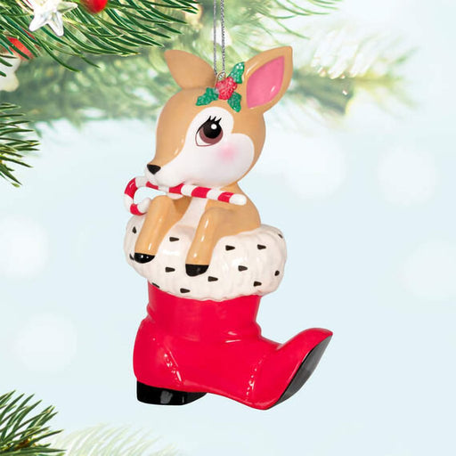 Hallmark : 2024 Keepsake Ornament Vintage Reindeer Porcelain (369) - Hallmark : 2024 Keepsake Ornament Vintage Reindeer Porcelain (369)