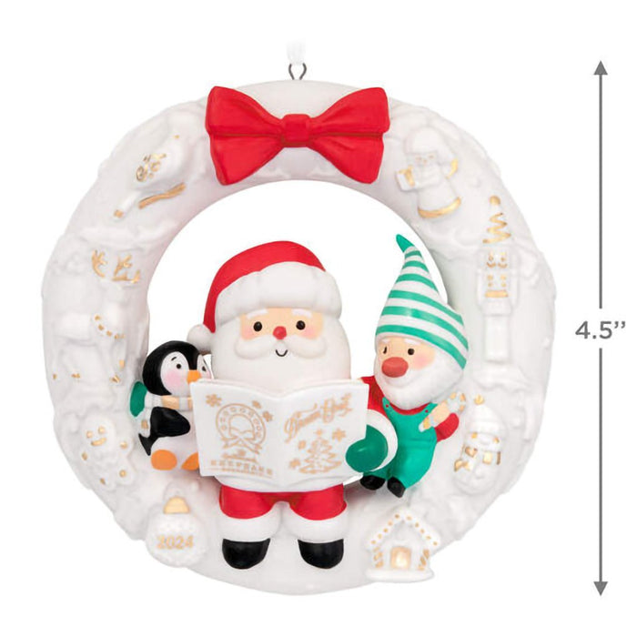 Hallmark : 2024 Keepsake Ornament Wreath of Memories Porcelain (390) - Hallmark : 2024 Keepsake Ornament Wreath of Memories Porcelain (390)