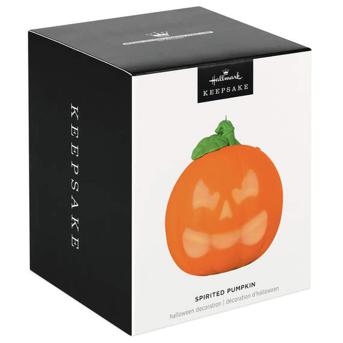 Hallmark : 2024 Keepsake Spirited Pumpkin Ornament With Light and Sound (308) - Hallmark : 2024 Keepsake Spirited Pumpkin Ornament With Light and Sound (308)