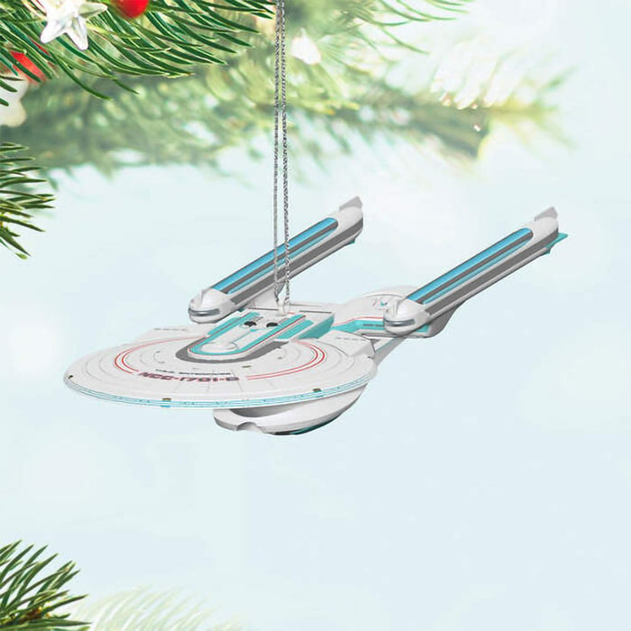 Hallmark : 2024 Keepsake Star Trek™ Generations U.S.S. Enterprise NCC - 1701 - B Ornament With Light (359) - Hallmark : 2024 Keepsake Star Trek™ Generations U.S.S. Enterprise NCC - 1701 - B Ornament With Light (359)