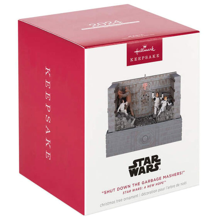 Hallmark : 2024 Keepsake Star Wars: A New Hope™ "Shut Down the Garbage Mashers!" Ornament With Light, Sound and Motion (291) - Hallmark : 2024 Keepsake Star Wars: A New Hope™ "Shut Down the Garbage Mashers!" Ornament With Light, Sound and Motion (291)