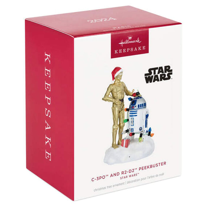 Hallmark : 2024 Keepsake Star Wars™ C - 3PO™ and R2 - D2™ Peekbuster Ornament With Motion - Activated Sound (50) - Hallmark : 2024 Keepsake Star Wars™ C - 3PO™ and R2 - D2™ Peekbuster Ornament With Motion - Activated Sound (50)