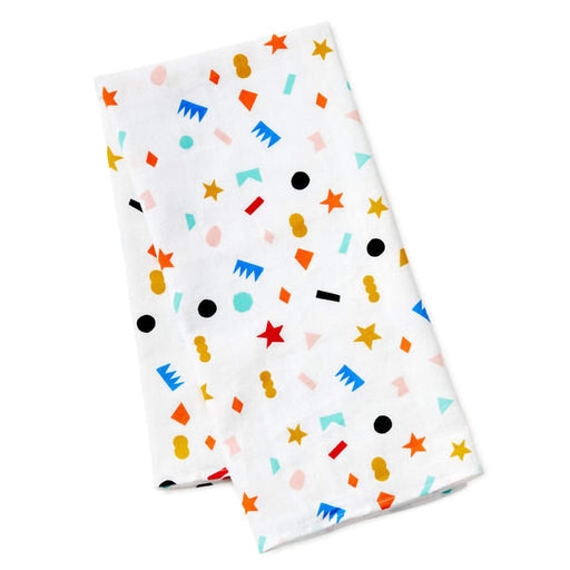 Hallmark : 26" Geometric Confetti on Cream Fabric Gift Wrap - Hallmark : 26" Geometric Confetti on Cream Fabric Gift Wrap