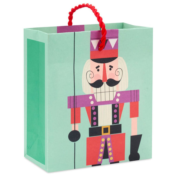 Hallmark : 4.6" Colorful Nutcracker on Green Christmas Gift Card Holder Mini Bag - Hallmark : 4.6" Colorful Nutcracker on Green Christmas Gift Card Holder Mini Bag