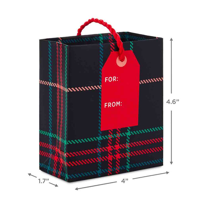 Hallmark : 4.6" Holiday Plaid Christmas Gift Card Holder Mini Bag - Hallmark : 4.6" Holiday Plaid Christmas Gift Card Holder Mini Bag