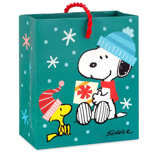 Hallmark : 4.6" Peanuts® Snoopy and Woodstock Christmas Gift Card Holder Mini Bag - Hallmark : 4.6" Peanuts® Snoopy and Woodstock Christmas Gift Card Holder Mini Bag