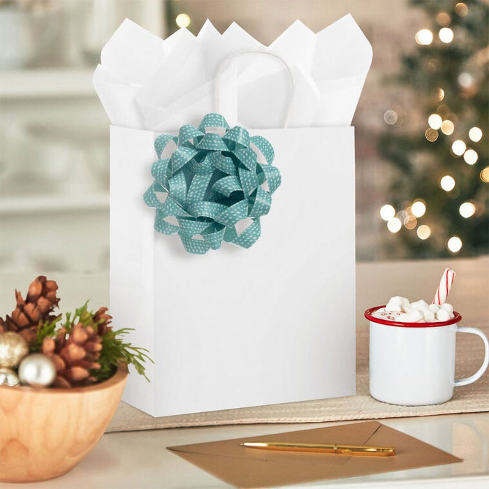 Hallmark : 4.6" Sage Green Paper Gift Bow - Hallmark : 4.6" Sage Green Paper Gift Bow