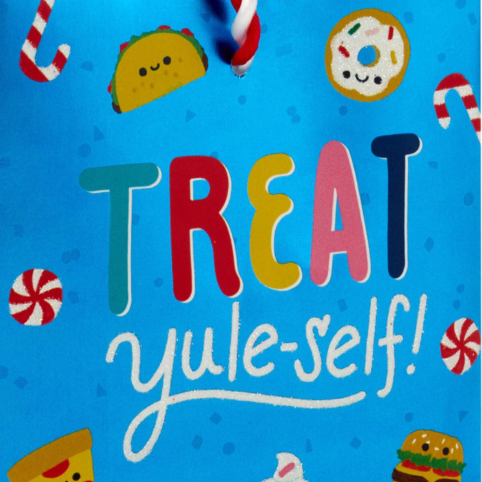 Hallmark : 4.6" Treat Yule - Self Christmas Gift Card Holder Mini Bag - Hallmark : 4.6" Treat Yule - Self Christmas Gift Card Holder Mini Bag - Annies Hallmark and Gretchens Hallmark, Sister Stores