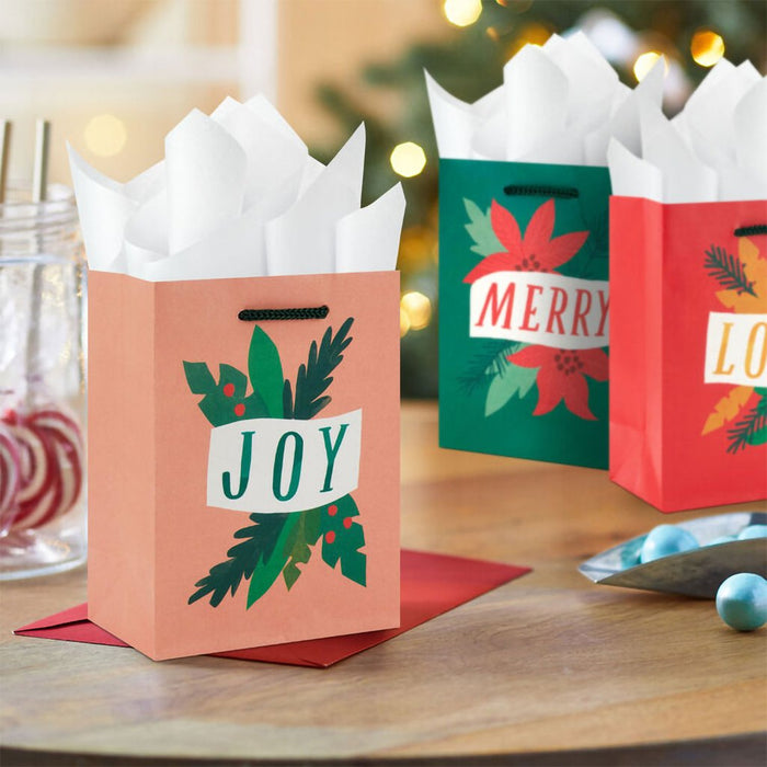 Hallmark : 5.7" Peace on Earth 4 - Pack Assorted Small Christmas Gift Bag Bundle - Hallmark : 5.7" Peace on Earth 4 - Pack Assorted Small Christmas Gift Bag Bundle