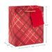 Hallmark : 6.5" Dark Red Plaid Small Holiday Gift Bag - Hallmark : 6.5" Dark Red Plaid Small Holiday Gift Bag