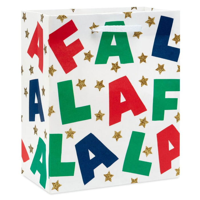 Hallmark : 6.5" Fa La La Lettering Small Christmas Gift Bag - Hallmark : 6.5" Fa La La Lettering Small Christmas Gift Bag