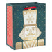 Hallmark : 6.5" Gold Nutcracker on Green Small Holiday Gift Bag - Hallmark : 6.5" Gold Nutcracker on Green Small Holiday Gift Bag