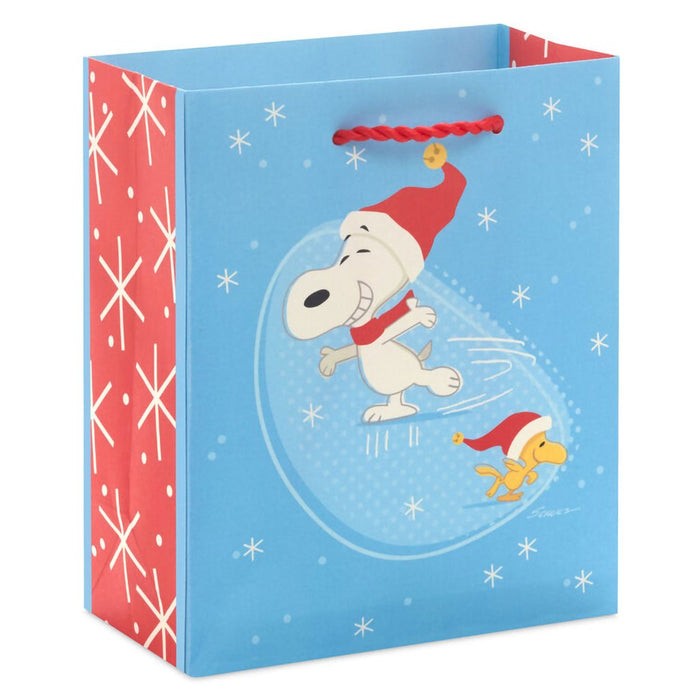 Hallmark : 6.5" Peanuts® Snoopy and Woodstock Ice - Skating Small Christmas Gift Bag - Hallmark : 6.5" Peanuts® Snoopy and Woodstock Ice - Skating Small Christmas Gift Bag