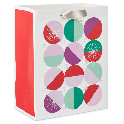 Hallmark : 9.6" Color Block Ornaments Medium Christmas Gift Bag - Hallmark : 9.6" Color Block Ornaments Medium Christmas Gift Bag