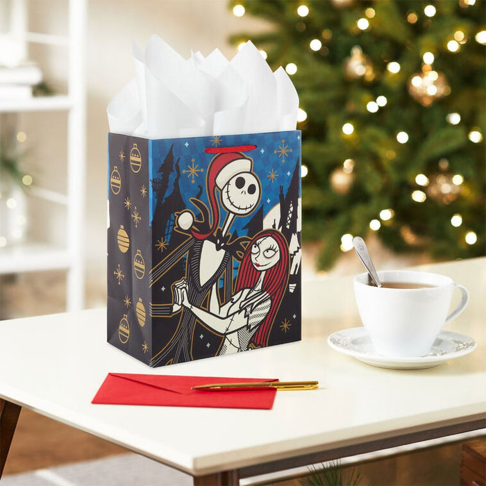 Hallmark : 9.6" Disney Tim Burton's The Nightmare Before Christmas Jack and Sally Medium Gift Bag - Hallmark : 9.6" Disney Tim Burton's The Nightmare Before Christmas Jack and Sally Medium Gift Bag