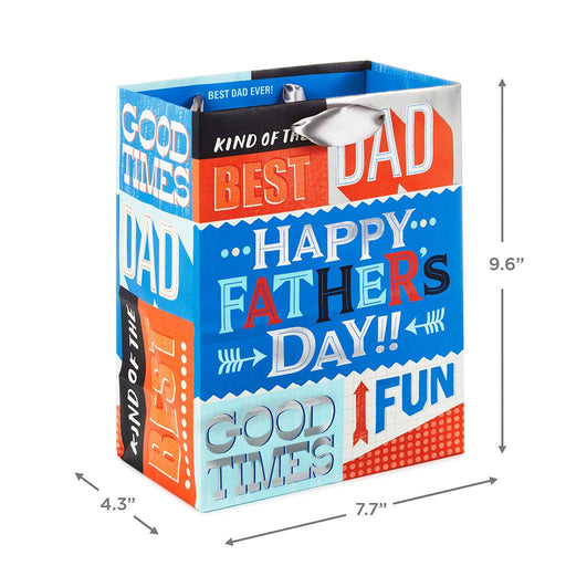 Hallmark : 9.6" Father's Day Collage Lettering Gift Bag - Hallmark : 9.6" Father's Day Collage Lettering Gift Bag - Annies Hallmark and Gretchens Hallmark, Sister Stores