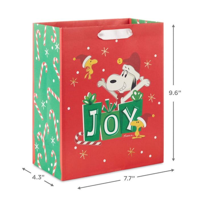 Hallmark : 9.6" Peanuts® Santa Snoopy and Woodstock on Red Medium Christmas Gift Bag - Hallmark : 9.6" Peanuts® Santa Snoopy and Woodstock on Red Medium Christmas Gift Bag