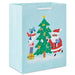 Hallmark : 9.6" Santa and Dog Decorating a Tree Medium Christmas Gift Bag - Hallmark : 9.6" Santa and Dog Decorating a Tree Medium Christmas Gift Bag