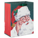 Hallmark : 9.6" Santa Illustration on Green Medium Christmas Gift Bag - Hallmark : 9.6" Santa Illustration on Green Medium Christmas Gift Bag