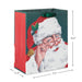 Hallmark : 9.6" Santa Illustration on Green Medium Christmas Gift Bag - Hallmark : 9.6" Santa Illustration on Green Medium Christmas Gift Bag