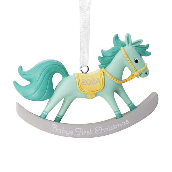 Hallmark : Baby Boy's First Christmas Rocking Horse 2024 Hallmark Ornament - Hallmark : Baby Boy's First Christmas Rocking Horse 2024 Hallmark Ornament