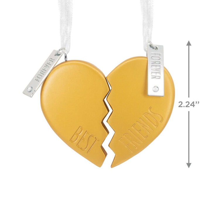 Hallmark : Best Friends Forever Heart Hallmark Ornaments, Set of 2 - Hallmark : Best Friends Forever Heart Hallmark Ornaments, Set of 2