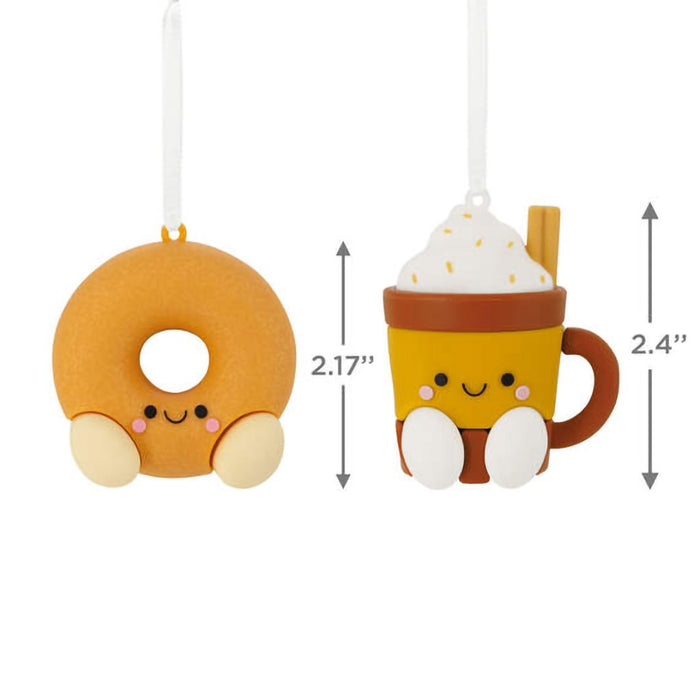 Hallmark : Better Together Apple Cider Donut and Festive Drink Magnetic Hallmark Ornaments, Set of 2 - Hallmark : Better Together Apple Cider Donut and Festive Drink Magnetic Hallmark Ornaments, Set of 2