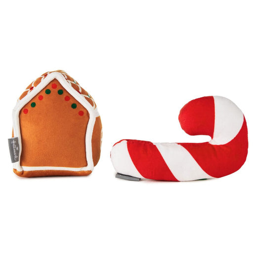 Hallmark : Better Together Gingerbread House and Candy Cane Magnetic Plush Pair, 5" - Hallmark : Better Together Gingerbread House and Candy Cane Magnetic Plush Pair, 5"