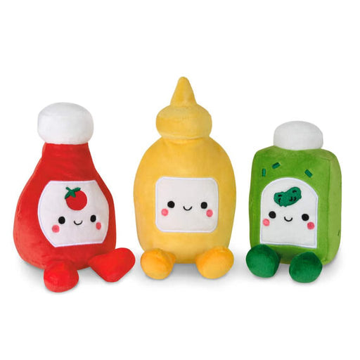 Hallmark : Better Together Ketchup, Mustard and Relish Magnetic Plush Trio, 7.5" - Hallmark : Better Together Ketchup, Mustard and Relish Magnetic Plush Trio, 7.5"