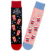 Hallmark : Better Together Popcorn and Slushie Funny Crew Socks - Hallmark : Better Together Popcorn and Slushie Funny Crew Socks