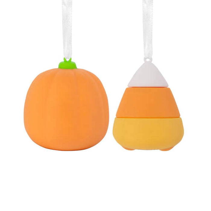 Hallmark : Better Together Pumpkin and Candy Corn Magnetic Hallmark Ornaments, Set of 2 - Hallmark : Better Together Pumpkin and Candy Corn Magnetic Hallmark Ornaments, Set of 2