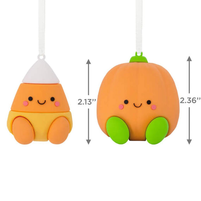 Hallmark : Better Together Pumpkin and Candy Corn Magnetic Hallmark Ornaments, Set of 2 - Hallmark : Better Together Pumpkin and Candy Corn Magnetic Hallmark Ornaments, Set of 2