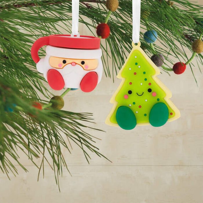 Hallmark : Better Together Santa Milk Mug and Christmas Tree Cookie Magnetic Hallmark Ornaments, Set of 2 - Hallmark : Better Together Santa Milk Mug and Christmas Tree Cookie Magnetic Hallmark Ornaments, Set of 2