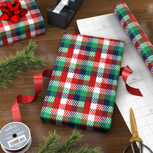 Hallmark : Bold Woven Plaid Wrapping Paper Roll, 35 sq. ft. - Hallmark : Bold Woven Plaid Wrapping Paper Roll, 35 sq. ft.