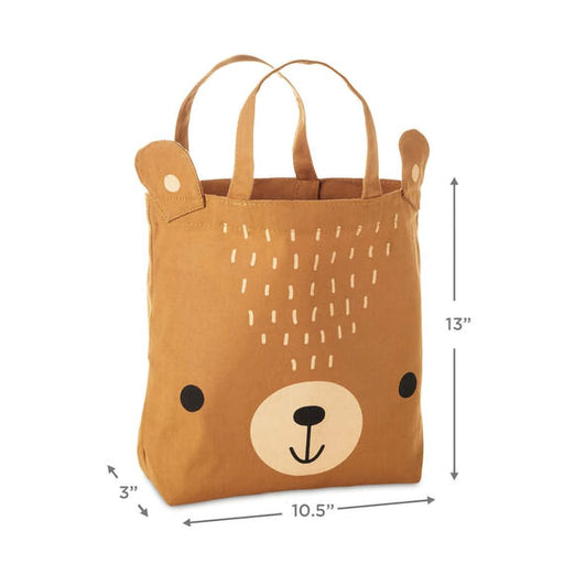 Hallmark : Brown Bear Fabric Gift Bag - Hallmark : Brown Bear Fabric Gift Bag